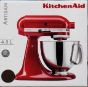 An Artisan kitchen aid 4.8ltrs with various fittings, in original box