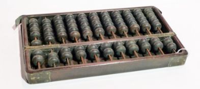 Antique oriental brass bound abacus