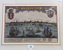 Reproduction hand coloured engraving
Unattributed
"Amsterdam", - River in Amsterdam