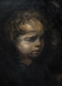 Oil on canvas 
K. G. Saners-Yeates (?) 
Portrait of a young boy crying, signed, 49 x 39 cm