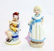 Royal Worcester china figure, "Monday's Child is fair of Face", No 3257 and Playtime Series