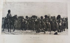 Black and white print 
After Elizabeth Thompson (Lady Butler)
"The Roll Call, Crimea 1854/5", 32 x