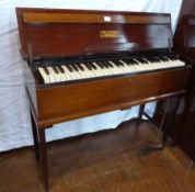 Dulcitone small piano by Thomas Machell and Sons, Glasgow, Scotland, No1884 in polished mahogany
