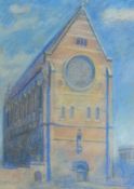 Pastel 
Hugh Davies 
Study of St Bartholomew's Church, Brighton, Sussex, signed and dated '84, 31