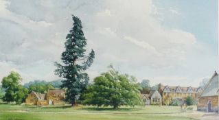 Watercolour 
Reg Gardnar
Stanway House (?) North Cotswolds, signed, 33 x 54 cm approximately