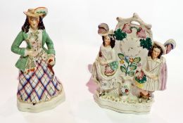 Staffordshire pottery figure of Louisa Cranstoun Nisbett, circa 1847 and Staffordshire flatback