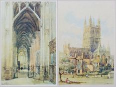 Colourprints, pair
J.C. Beare
Gloucester Cathedral, north and the south aisle, 23 x 15 cm