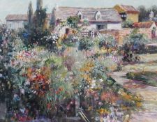 Limited edition print 
Henri Plasson
Cottage Garden, 11/300, signed in margin, 66 x 80 cm