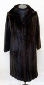 A "Grosvenor"  Black Glama, exclusive to Harrods, full length mink coat
