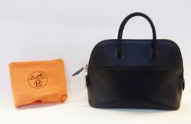 Hermes Bolide bag, in black courcheval leather, padlock, on leather  strap, and with original Hermes