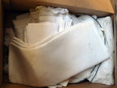 Quantity of table linen, sheets etc. (1 box)