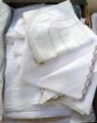 Large quantity of table linen, mats etc. (1 box)