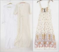 A late 1960's/early 70's "C & A" nightdress, a "C & A" dressing gown, and a white Djellaba (3)