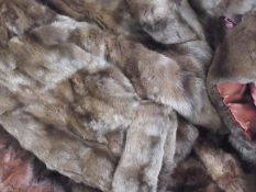 A vintage squirrel fur jacket, made by "Ogilvy's" with perspex buttons, various vintage stoles and