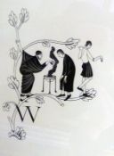 Two wood engravings 
Eric Gill (1882-1940)
"The Yeomans Tale" and another (2)