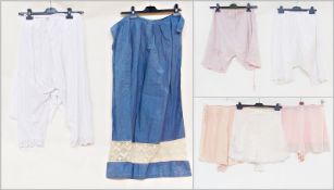 A large quantity of slips, petticoats, camisoles, cotton apron, cotton petticoats, Victorian
