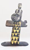 ARR

Small ceramic sculpture by Maltby, of stylised figure with shield, with "M" monogram to base,