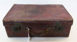 Vintage leather suitcase by Mappin & Webb (leather somewhat worn)