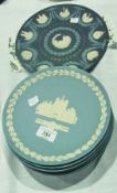 Quantity Wedgwood Christmas plates to include:- 1980, 81, 82, 75 and 1988 and another  Christmas
