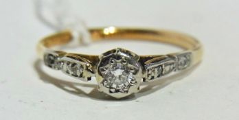 22ct gold solitaire diamond ring