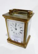 Brass carriage clock maker "Jack & Co., Cheltenham",