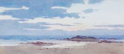 Watercolour drawing
Seascape, signed Dixon lower right, 18 x 36cm
