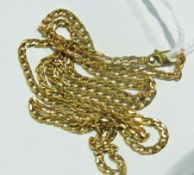 18ct gold flattened curblink chain necklace