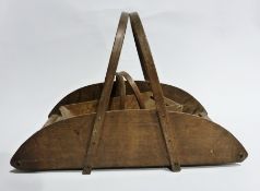 Arts and Crafts style trug with two handles and another similar, smaller (2)