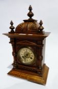 German Junghams mantel clock, with striking movement, circa 1910, 50cm high