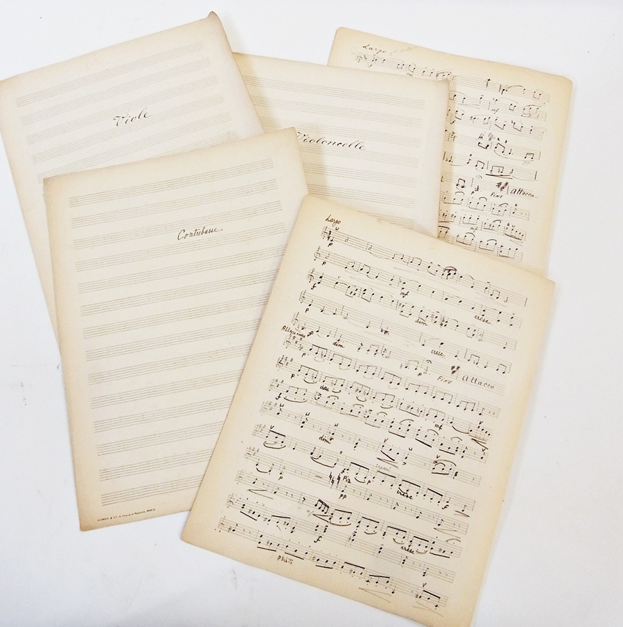 A quantity of music sheets