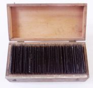 Box of Edwardian glass photographic slides (1 box)