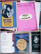 Theatre programmes including "Private lives" with Joan Collins, and a quantity of auction catalogues