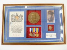 Family Set WWI medals, Military medal, War and Victory medals awarded to:- 39596. L/Cpl. J.R.