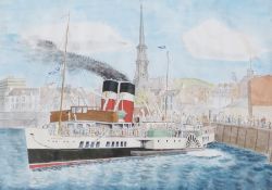 Watercolour
P.S. "Waverley" at AYR
Signed indistinctly, 39 x 28cm