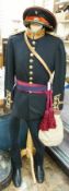 Royal Marines dress blues uniform belonging to Captain E.C.E. Palmer D.S.O. complete with boots,