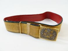 Victorian Kings Dragoon guards officers waist belt and buckle c1890