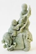 Withdrawn

Chinese 19th century celadon jade group of elephant and boys, 23 cm high