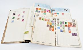 Junior World Collections and stamps in albums (1 box)