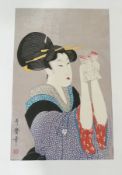 Woodblock reprint
From "The Ten Classes of Women's Physiognomy" series by Kitagawa Utamaro