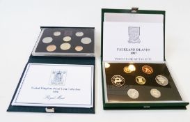 UK 2000 proof set coins of the new millennium, boxed in case of issue, together with a Royal Mint