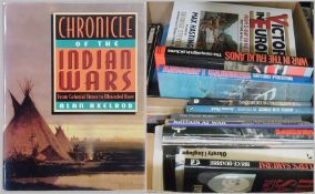 Large quantity of modern books on militaria, including books on WWII, aircraft carriers etc. (2