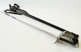 George V Army Officers Dress sword made by Wilkinson and Co, London, complete with leather