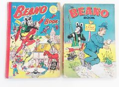 Two Beano annuals 1953 and 1955 , both covers rather worn and bumped, owner name inscribed (2)