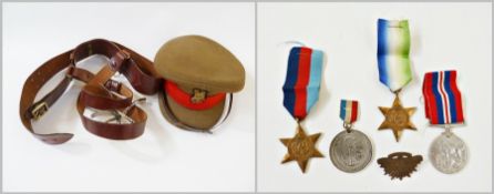 WWII Medals, 1939-45 Star and Atlantic Star. Coronation Medal and Australian Force Badge, Sam