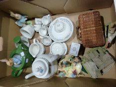 Beatrix Potter teaset, picnic basket, watering can, musical stand, and various other Beatrix
