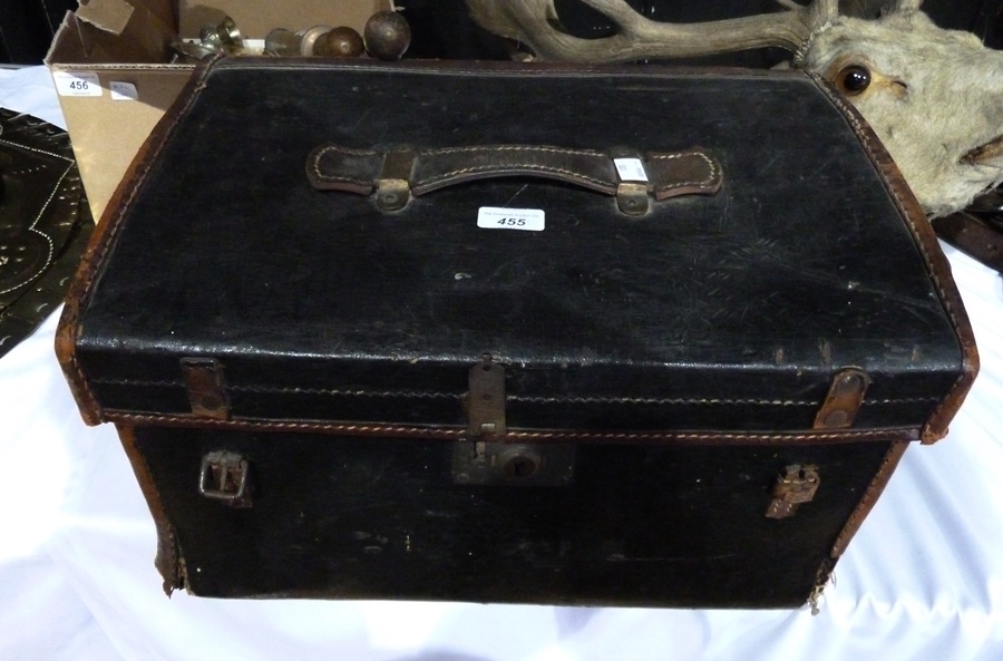 A vintage leather trunk from G. F. Bick, Montpellier Arcade, Cheltenham