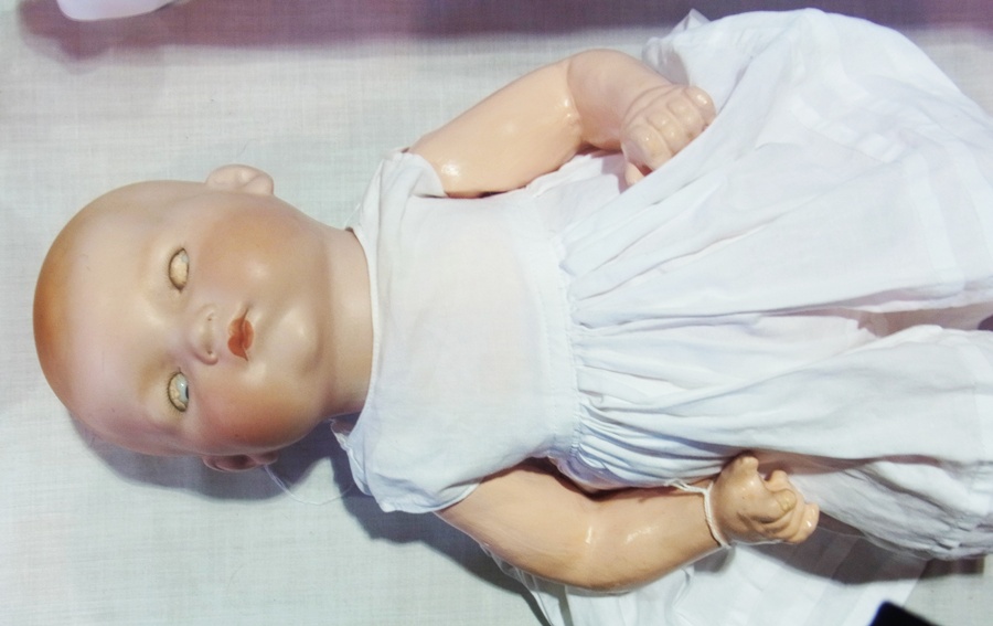 Armand Marseilles bisque headed baby doll, No 341/8K, 50 cm high