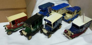 Seven LLedo model and other model vehicles