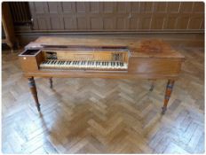 Early nineteenth century mahogany cased square piano by John Broadwood & Sons, No. 3945 on ring