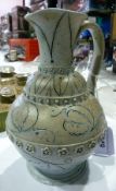 Doulton stoneware sgraffito jug